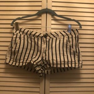 Forever 21 Black and white stripe shorts